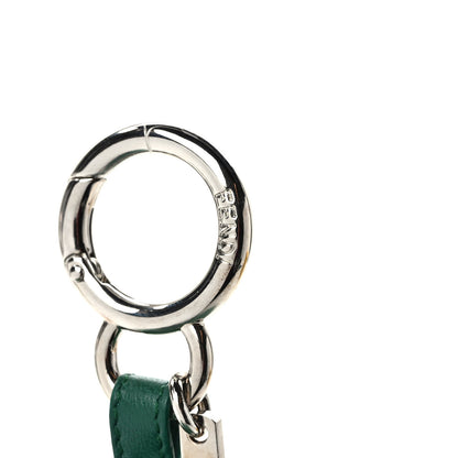 Fendi Fox Fur Shiny Nappa Bi-Color D ABCharm Bag Charm Green Black Emerald 4 of 5