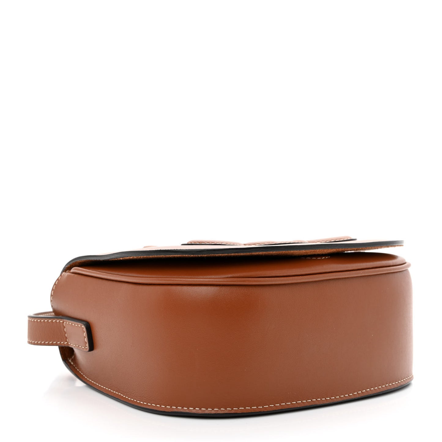 Smooth Calfskin Cuir Triomphe Folco Crossbody Bag Tan