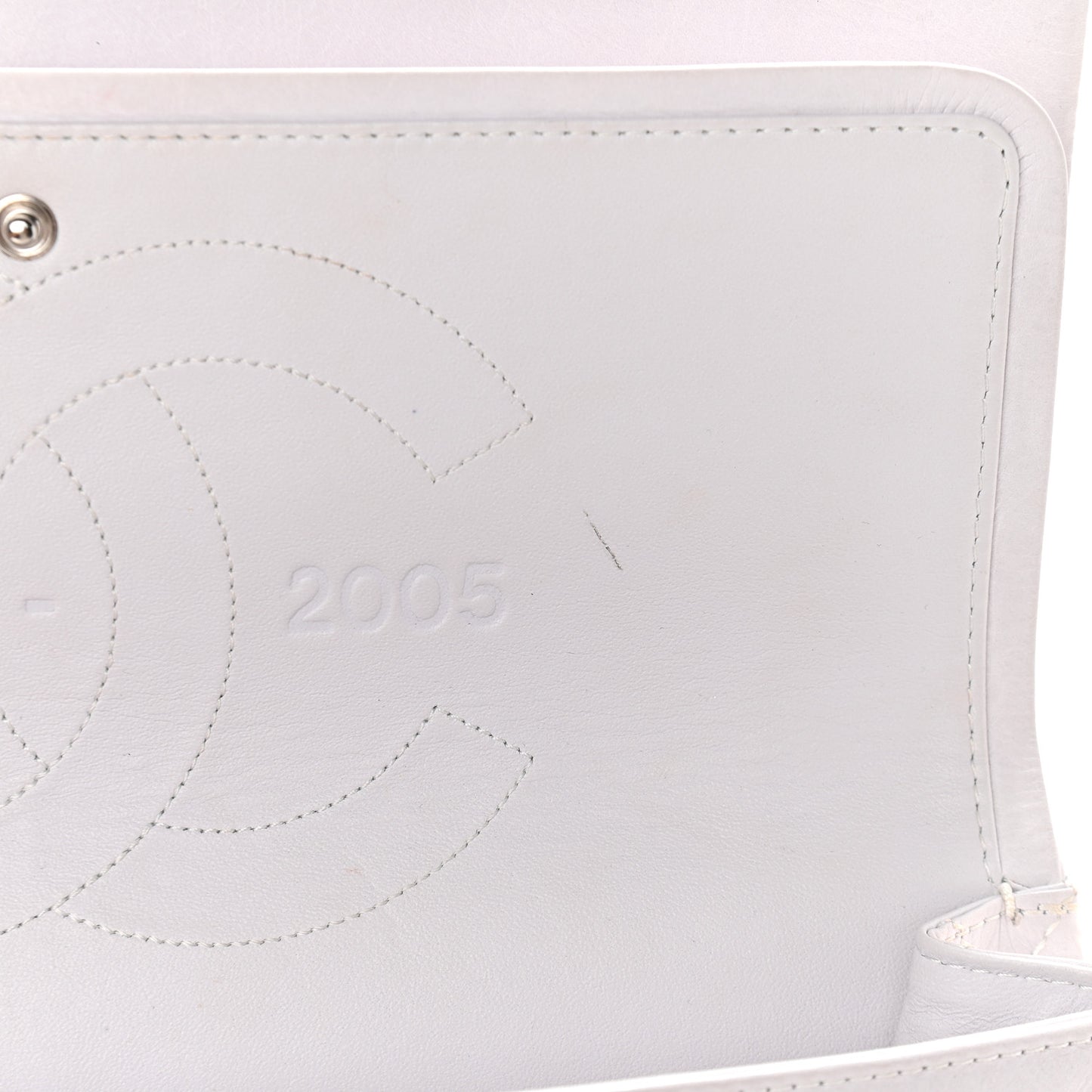 Aged Calfskin Quilted 50th Anniversary 2.55 Reissue 227 Flap White