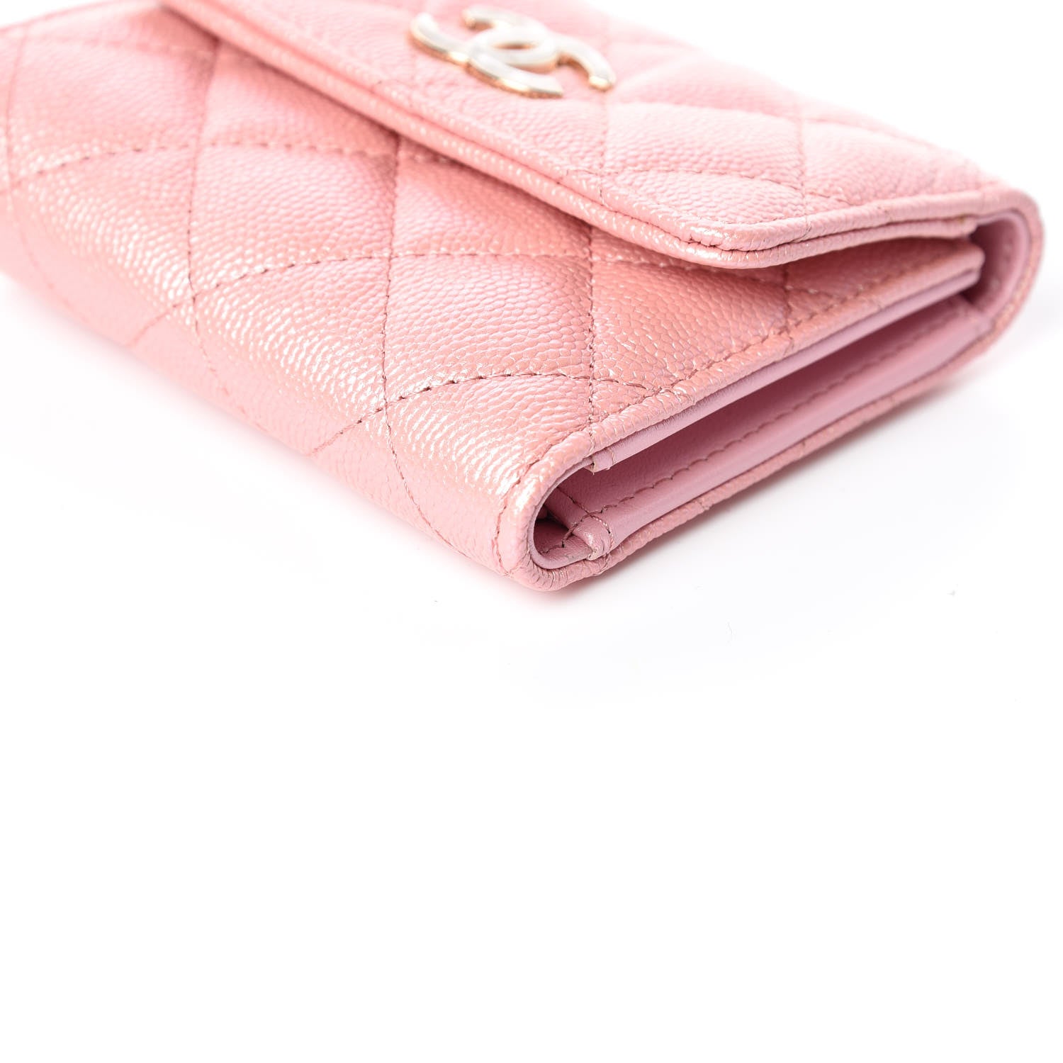 Chanel Iridescent Caviar Quilted Small Flap Wallet Rose Pink 6 of 10