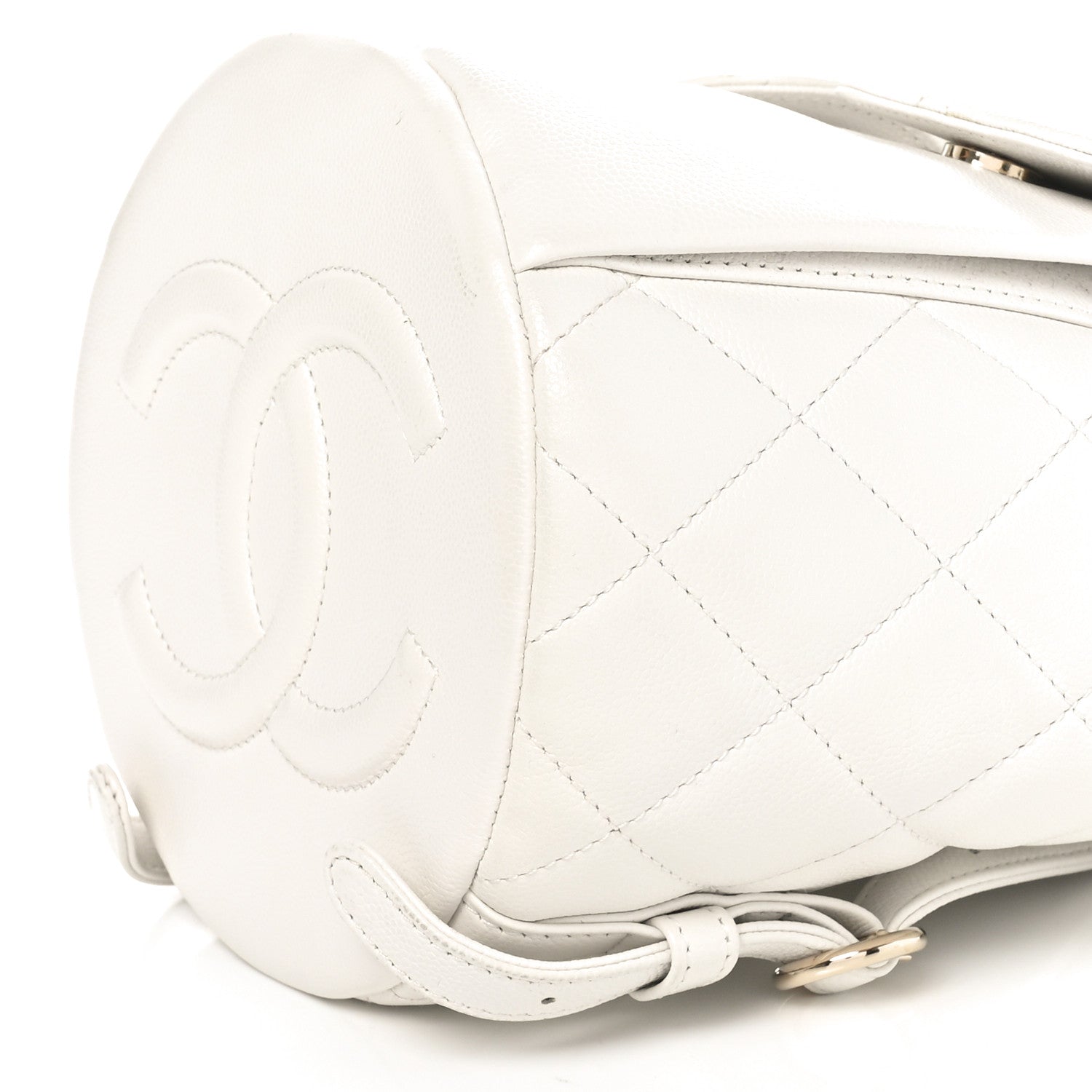 Chanel Caviar Quilted Pockets Backpack White 10 of 10