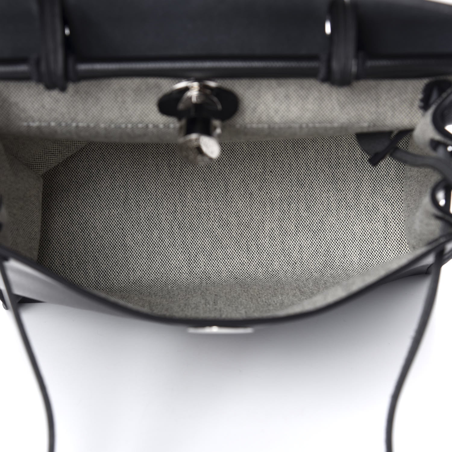 Hermes Toile H Berline Vache Hunter Herbag Zip PM 31 Black Ecru 5 of 9
