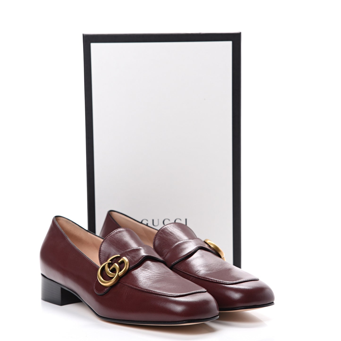 Malaga Kid Womens GG Marmont Loafers 42 Vintage Bordeaux