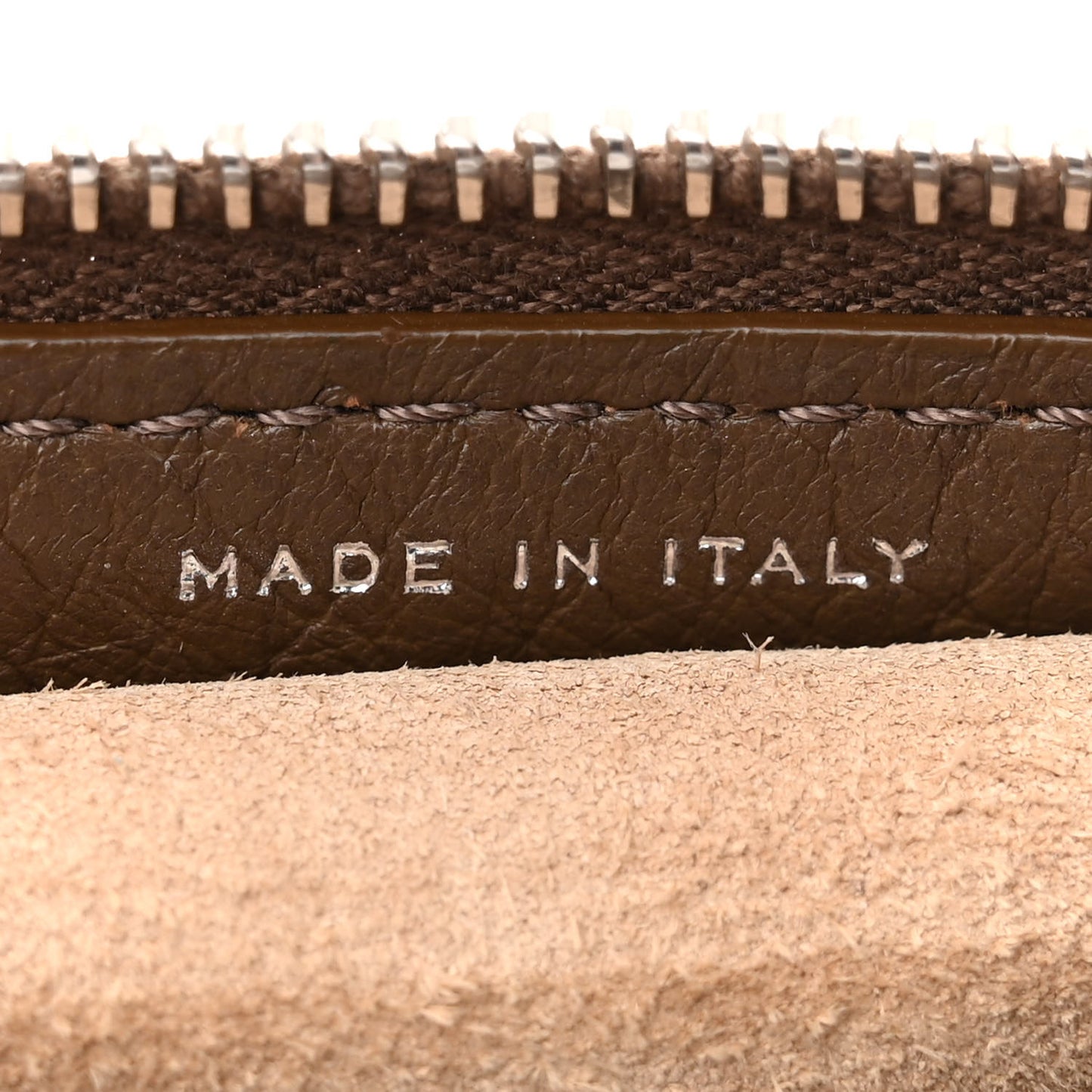 Grained Calfskin Small Slouchy Banana Bag Muschio