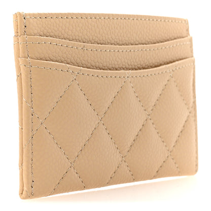 Chanel Caviar Quilted Card Holder Beige 3 of 9