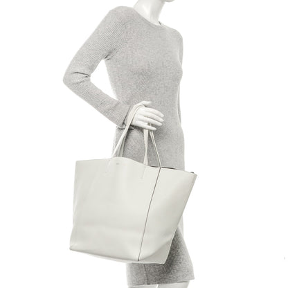 Celine Grained Calfskin Medium Horizontal Cabas Phantom White 2 of 7