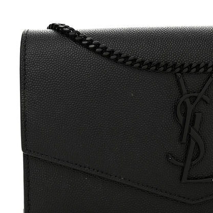 Saint Laurent Grain de Poudre Uptown Chain Wallet Black 15 of 17