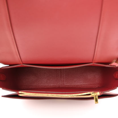 Celine Shiny Smooth Calfskin Medium Frame Shoulder Bag Ruby Nude 5 of 12