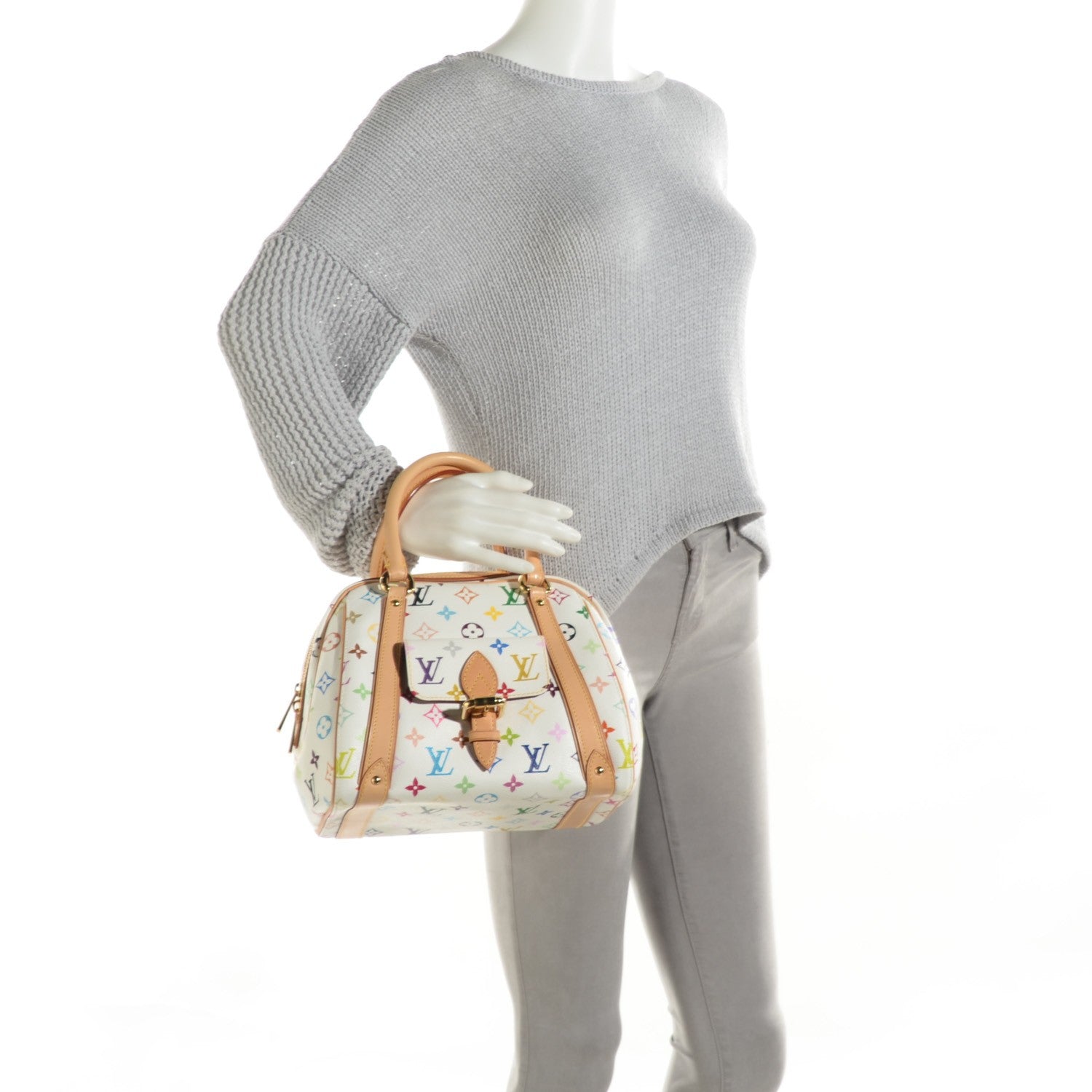 Louis Vuitton Monogram Multicolor Priscilla White 2 of 7