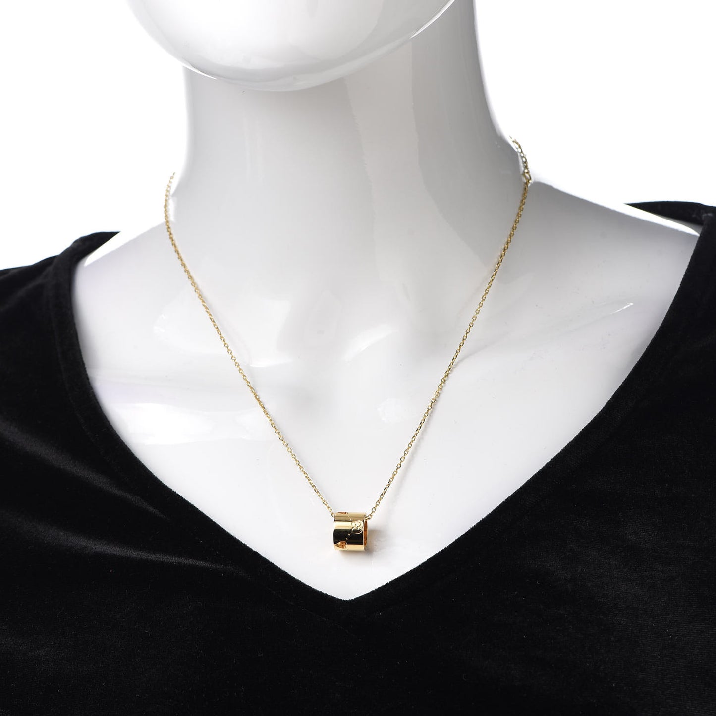 18K Yellow Gold Icon Heart Twirl Pendant Necklace