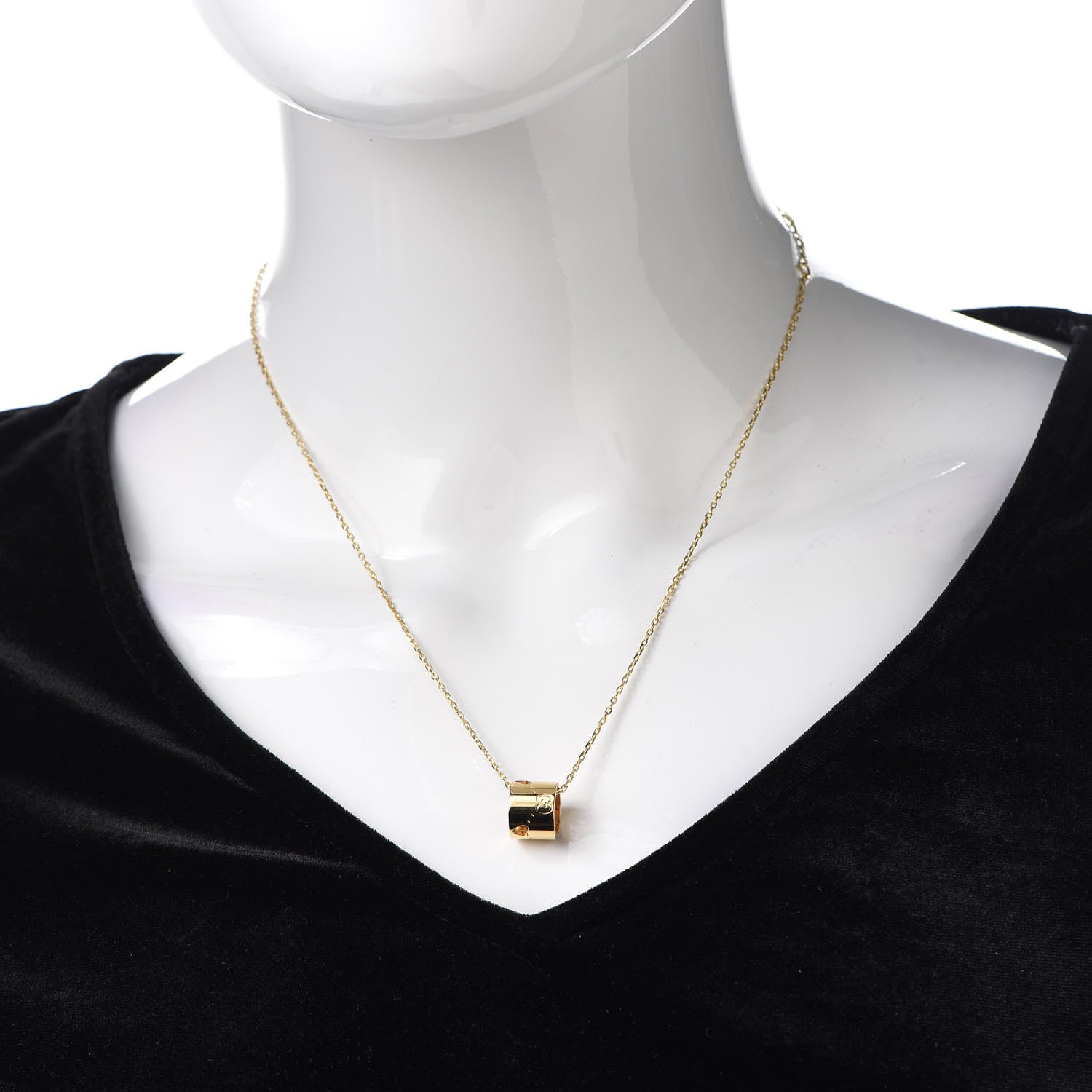 Gucci 18K Yellow Gold Icon Heart Twirl Pendant Necklace 2 of 5