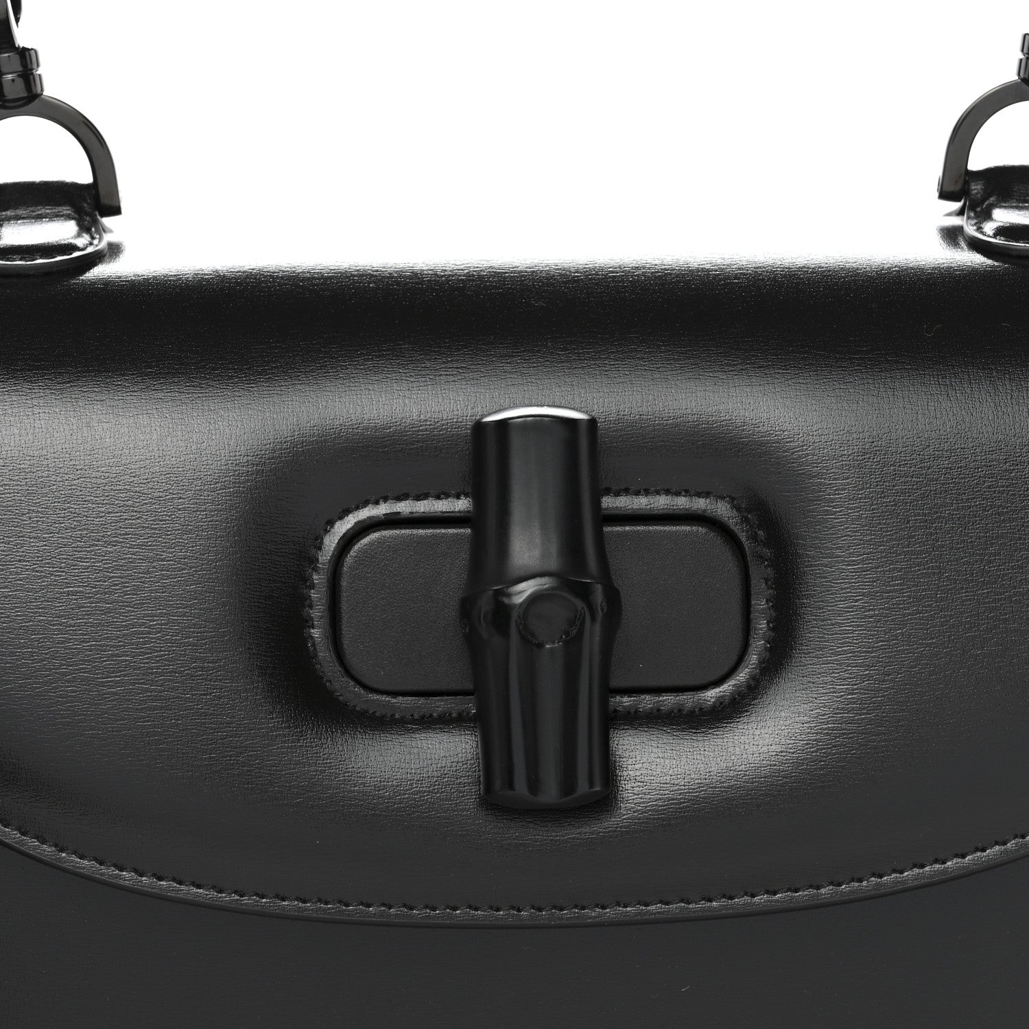 Gucci Boarded Dyana Lux Calfskin Web Monochrome Medium Bamboo 1947 Top Handle Bag Black 9 of 12