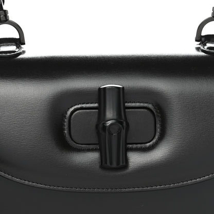 Gucci Boarded Dyana Lux Calfskin Web Monochrome Medium Bamboo 1947 Top Handle Bag Black 9 of 12