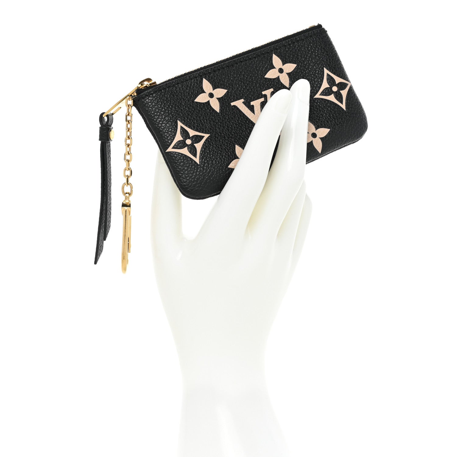 Louis Vuitton Empreinte Monogram Giant Key Pouch Black Beige 2 of 7