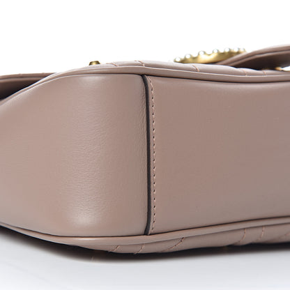 Gucci Calfskin Matelasse Studded Mini Pearly GG Marmont Shoulder Bag Porcelain Rose 9 of 10