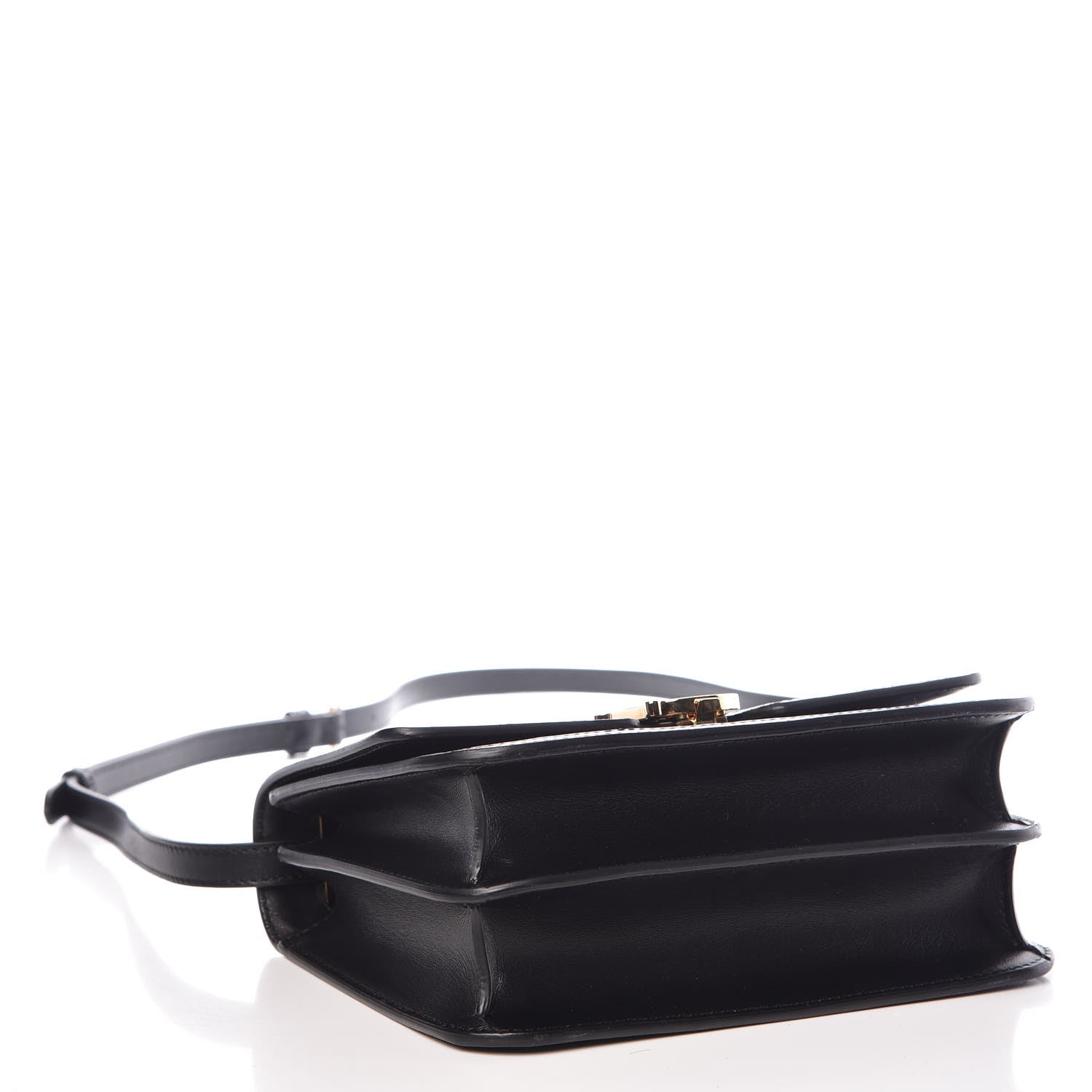 Burberry Calfskin Monogram Embossed Small TB Bag Black 4 of 9