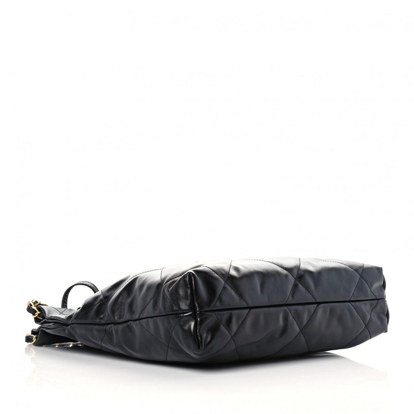 Shiny Calfskin Quilted Small Chanel 22 Black