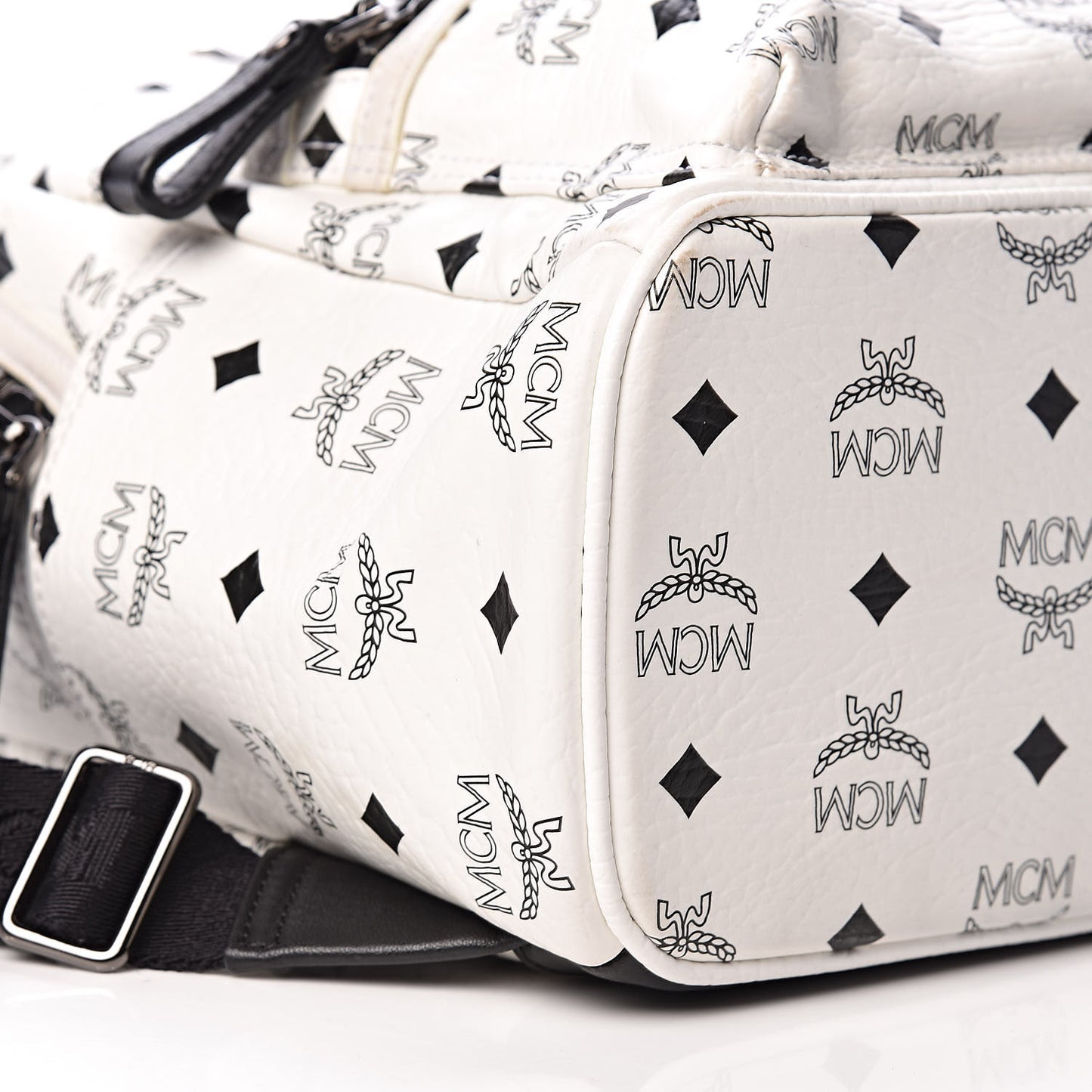 Visetos Small Sprinkle Stud Stark Backpack White