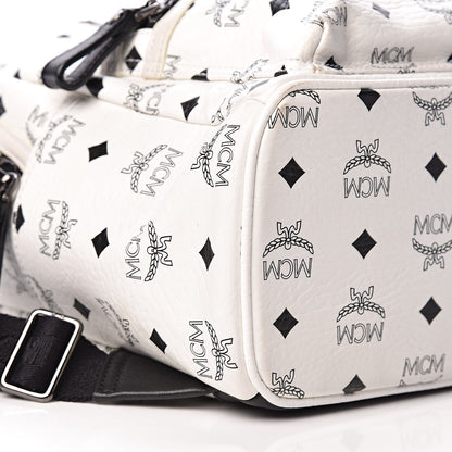 MCM Visetos Small Sprinkle Stud Stark Backpack White 8 of 10
