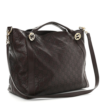 Gucci Guccissima Medium Miss GG Top Handle Bag Dark Brown 3 of 12