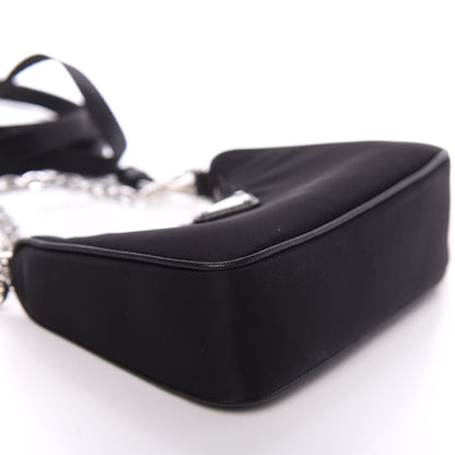 Prada Tessuto Nylon Mini Re-Edition 2000 Shoulder Bag Black 7 of 9