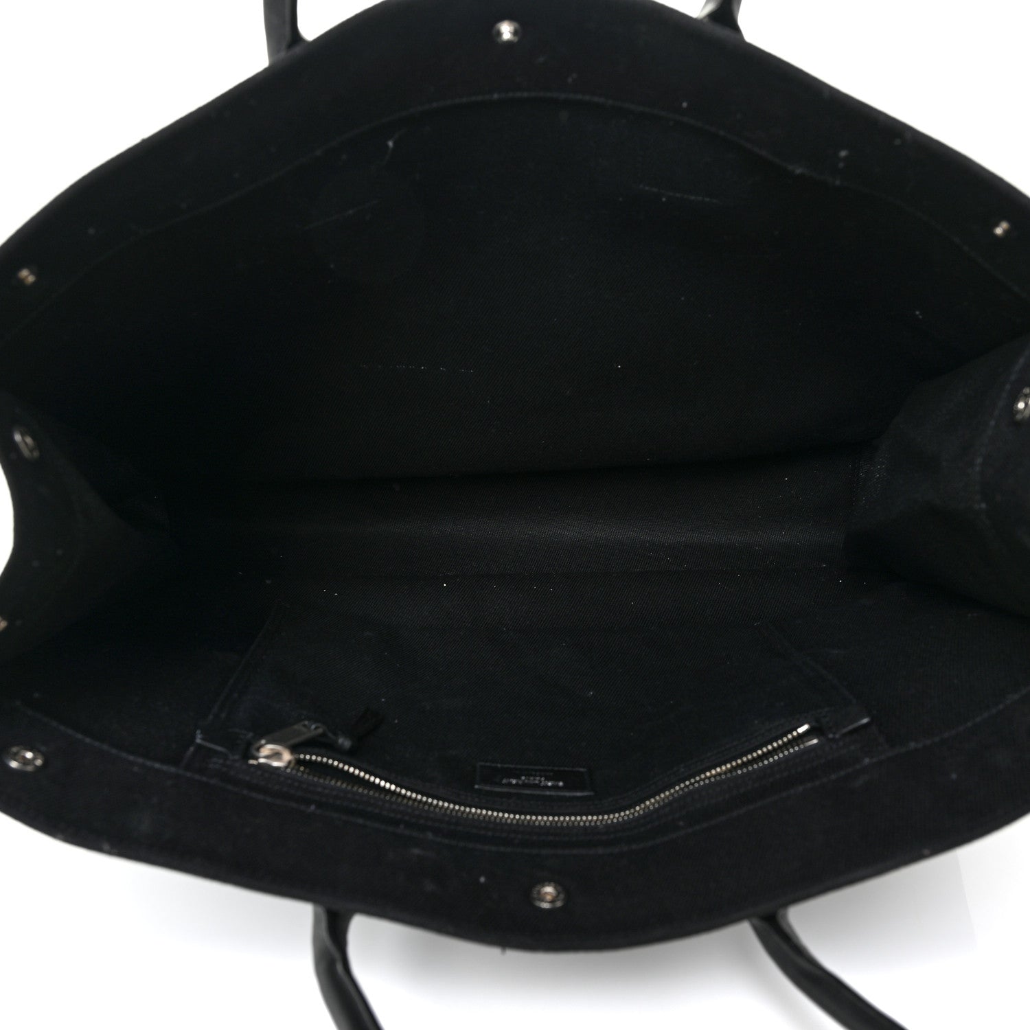 Saint Laurent Linen Calfskin Rive Gauche Tote Black 5 of 19