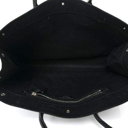 Saint Laurent Linen Calfskin Rive Gauche Tote Black 5 of 19