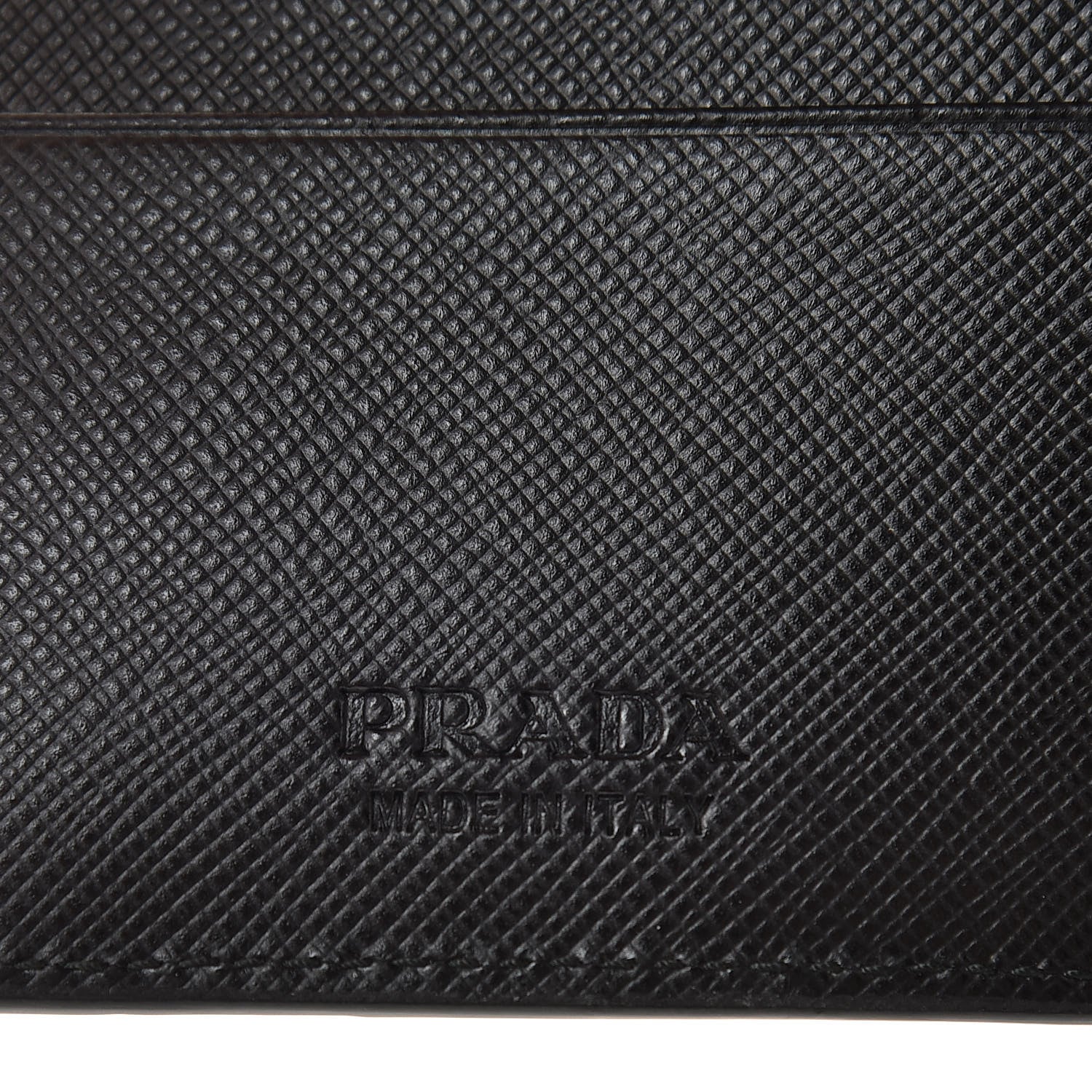 Prada Saffiano Surf Colorblock Bi-Fold Wallet Black Talco Fuoco 6 of 8