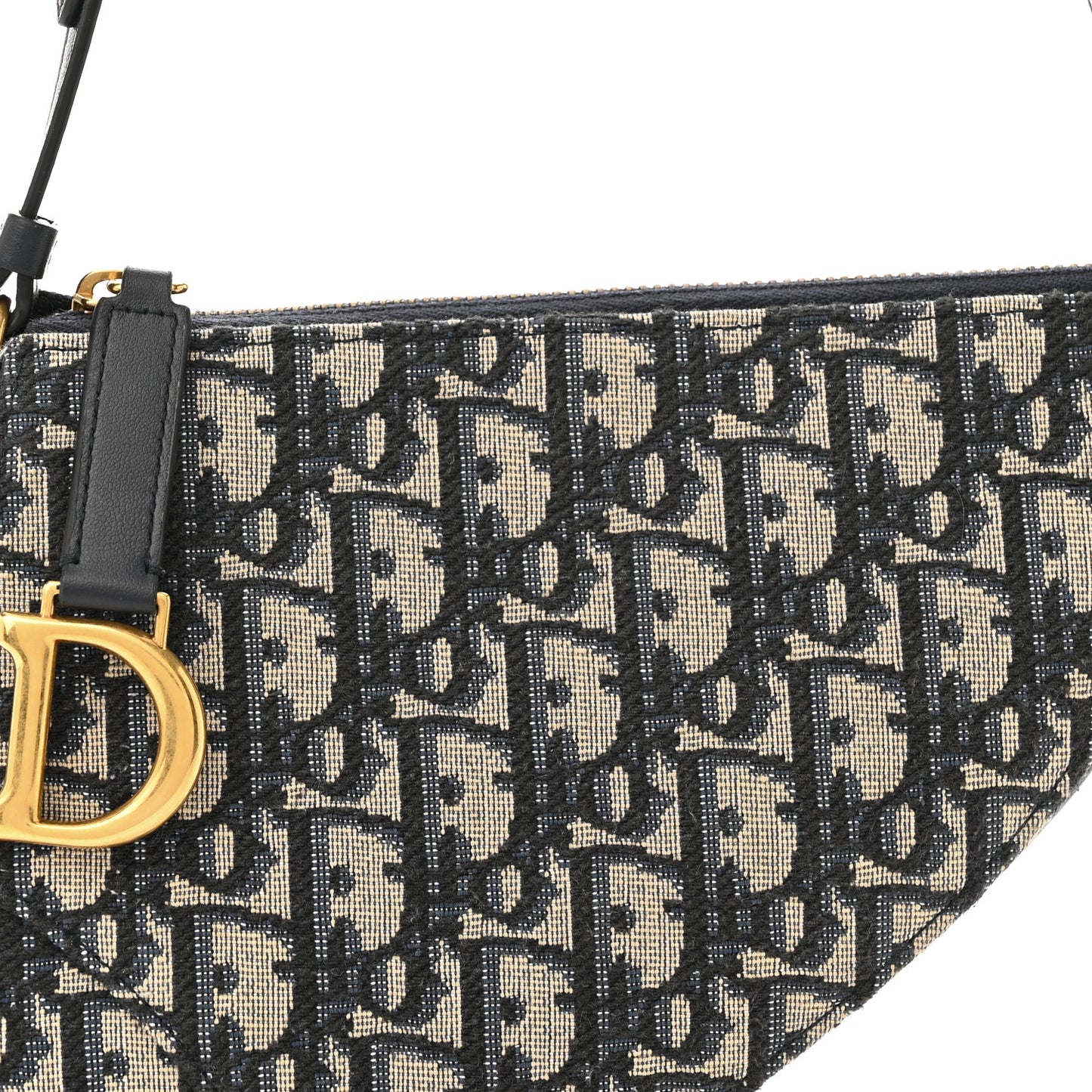 Oblique Saddle Rodeo Pouch Navy Blue