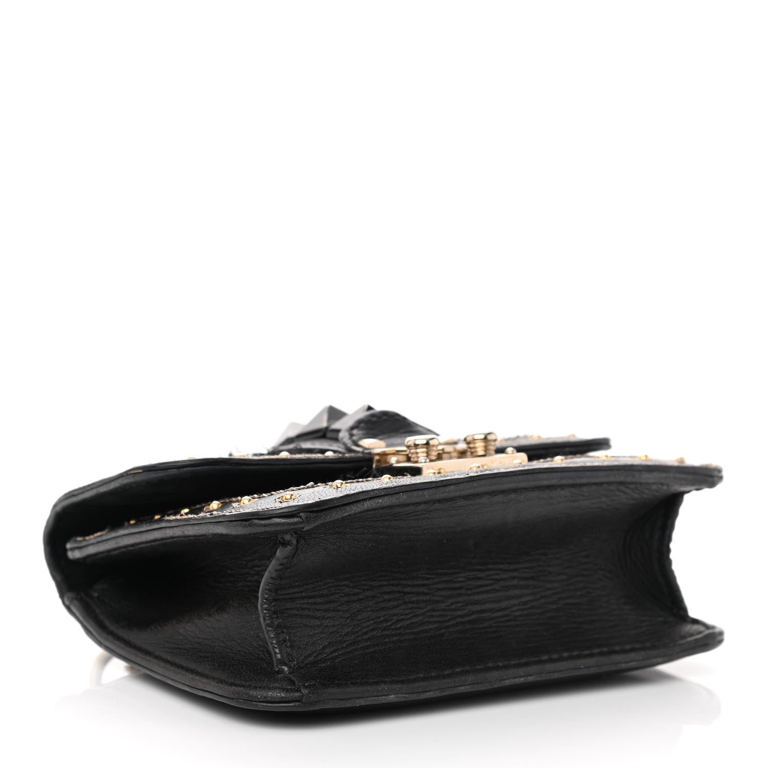 Valentino Garavani Vitello Embellished Mini Glam Lock Flap Black 4 of 8