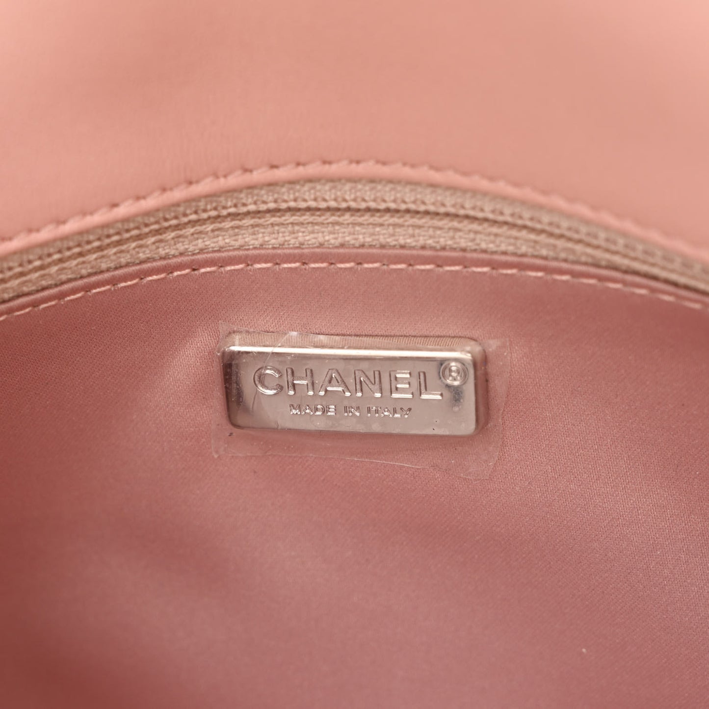 Sequin Mini Flap Light Pink Silver