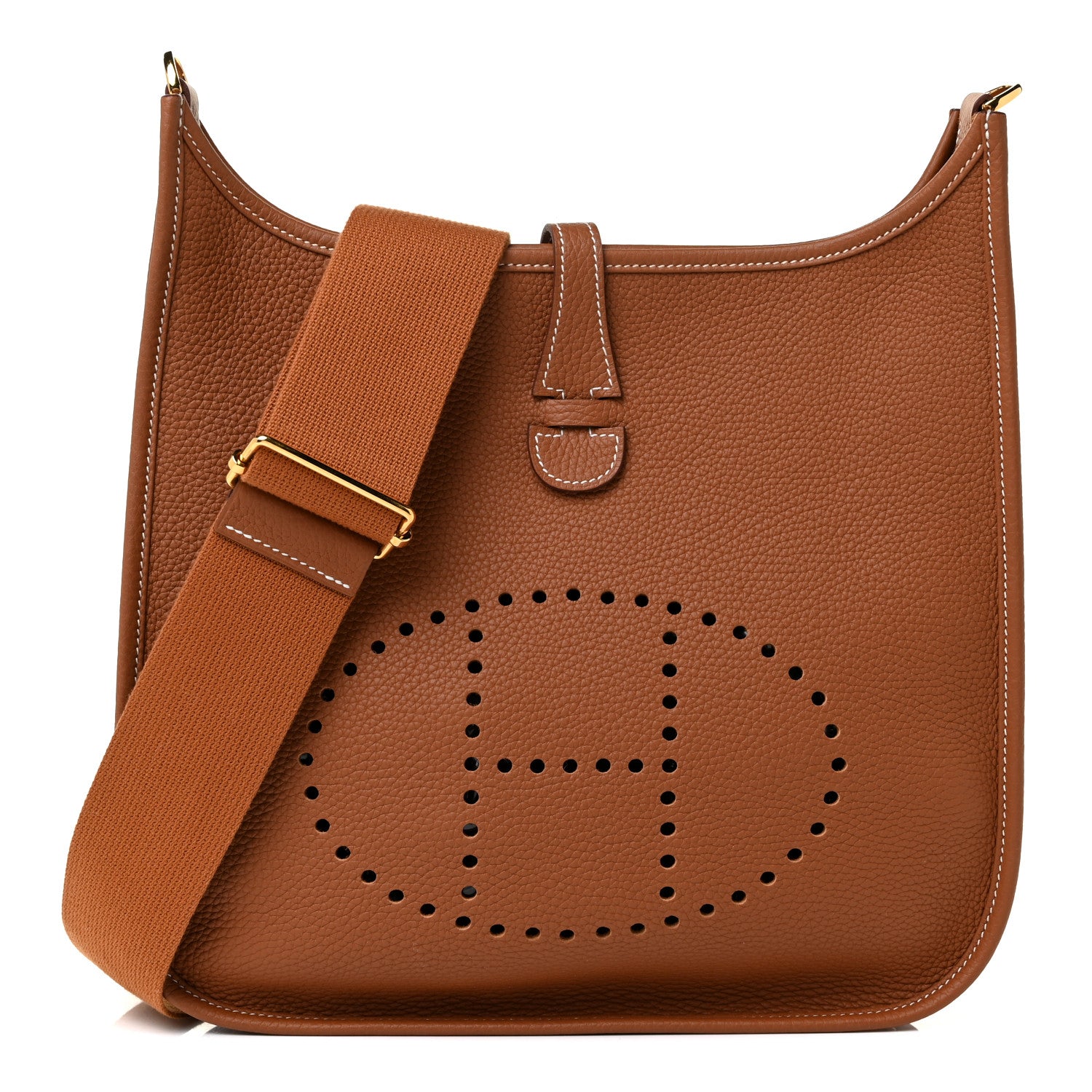 Hermes Taurillon Clemence Evelyne III PM Gold 1 of 10