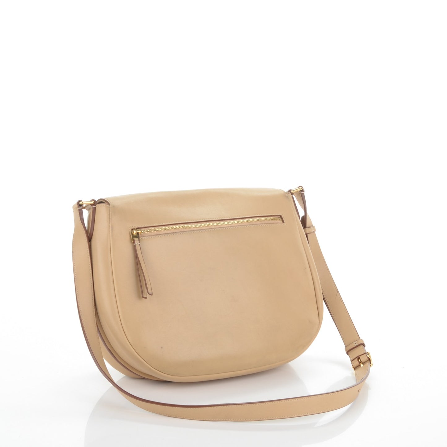 Natural Calfskin Trotteur Messenger Chamois
