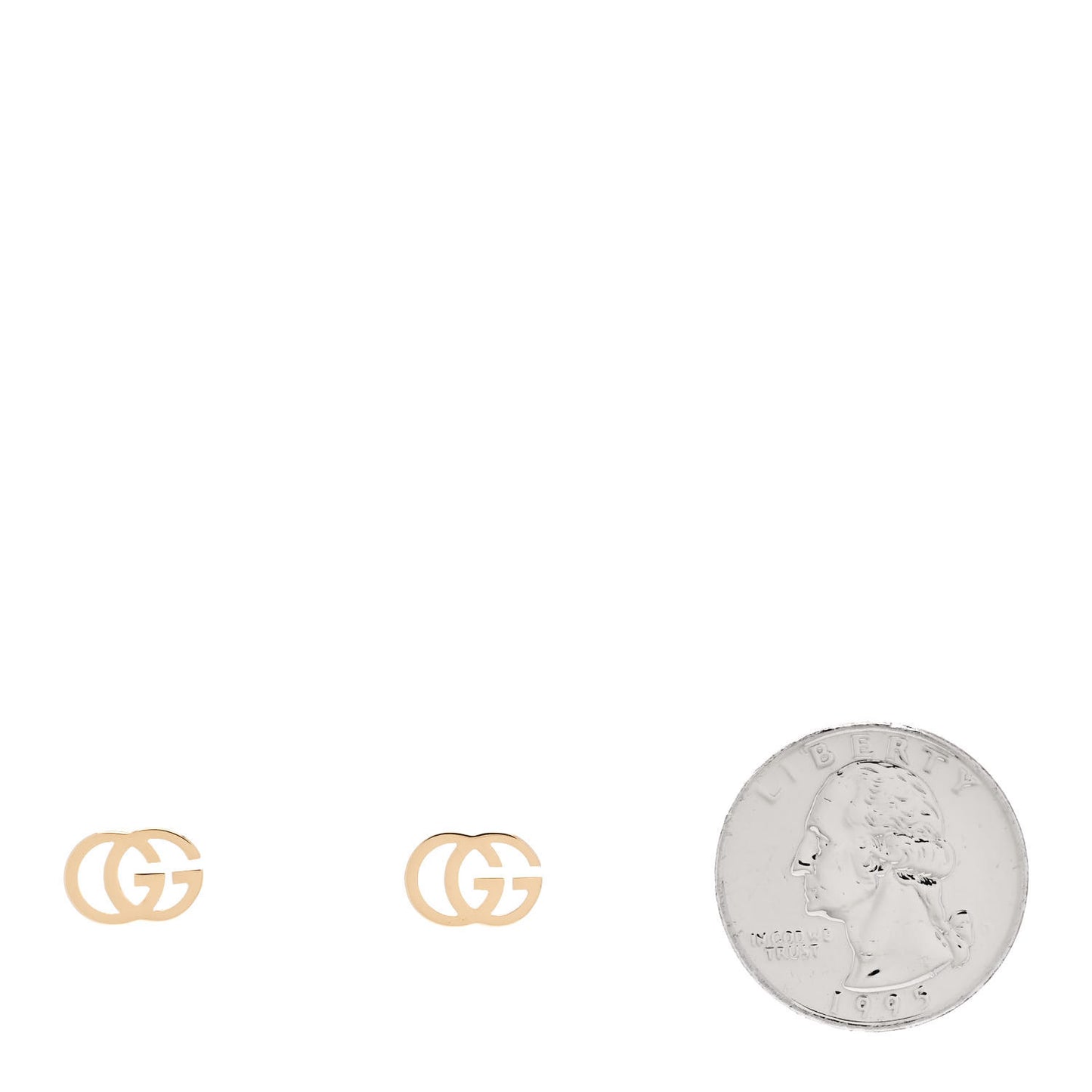 18K Yellow Gold GG Tissue Stud Earrings