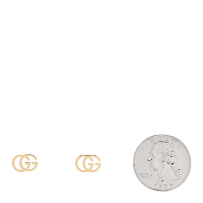 Gucci 18K Yellow Gold GG Tissue Stud Earrings 2 of 5
