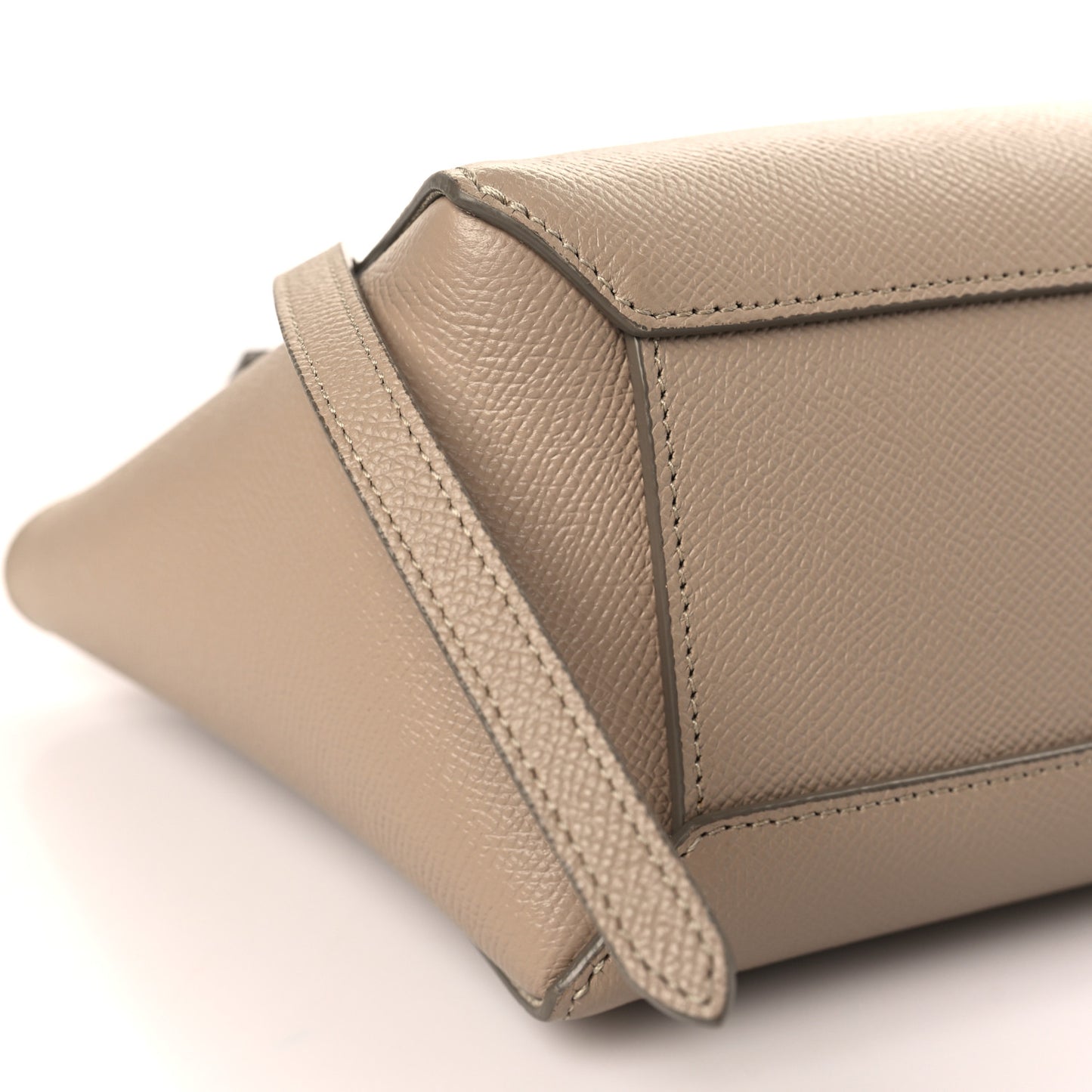 Grained Calfskin Nano Belt Bag Light Taupe