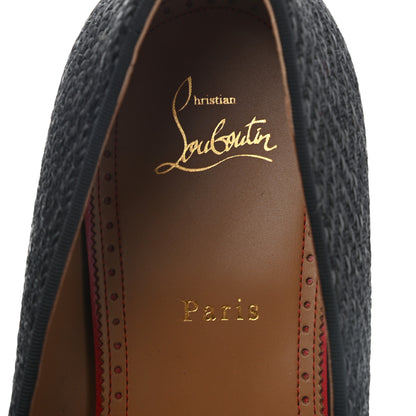 Christian Louboutin Fabric Chevron Mens Tassel Serge Officialito Flat Loafers 45 Black 6 of 7