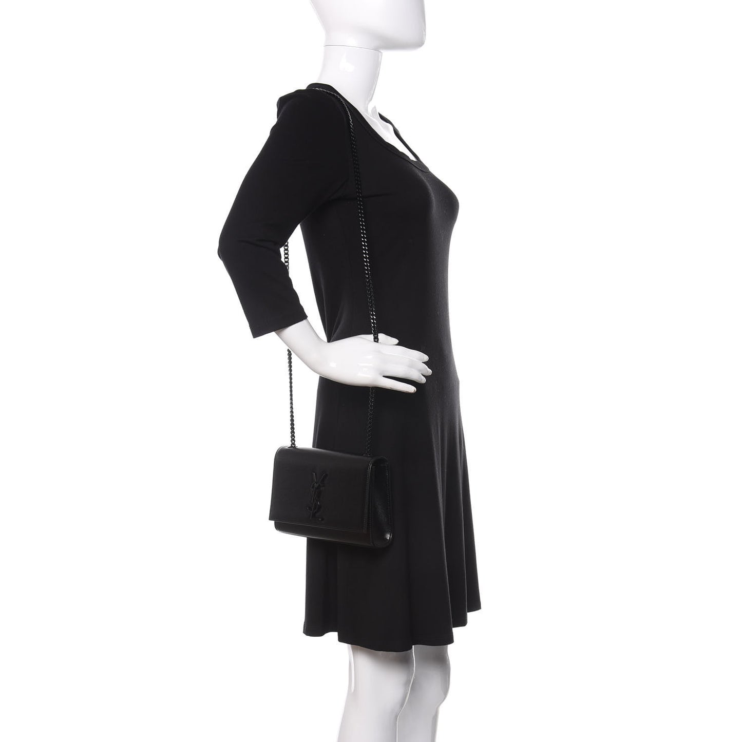 Grain De Poudre Small Monogram Kate Satchel Black