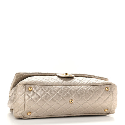 Chanel Metallic Calfskin Quilted XXL Travel Flap Bag Gold 4 of 9