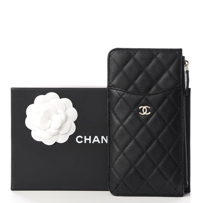 Chanel Caviar Quilted Classic Flat Wallet Pouch Black 10 of 10