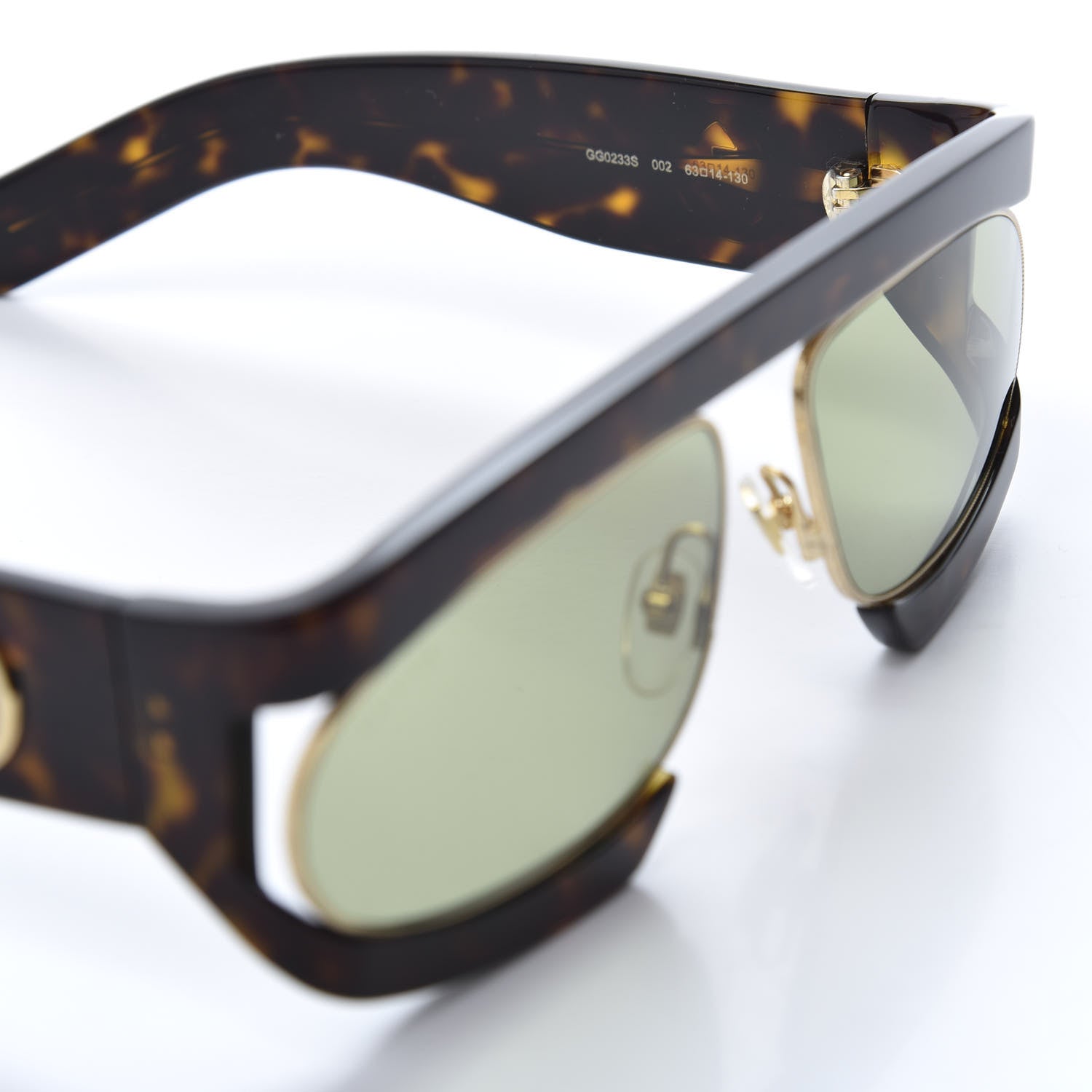 Gucci Oval Sunglasses GG0233S Tortoiseshell Gold 6 of 7