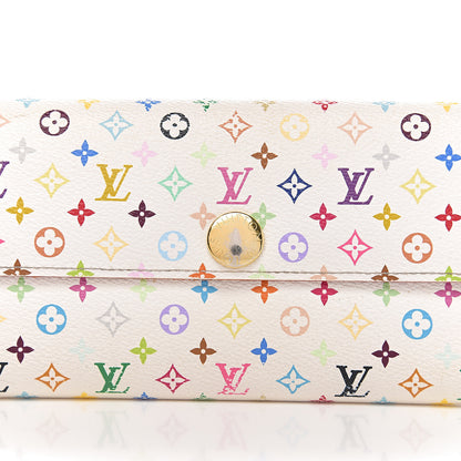 Louis Vuitton Monogram Multicolor Sarah Wallet White Litchi 9 of 11