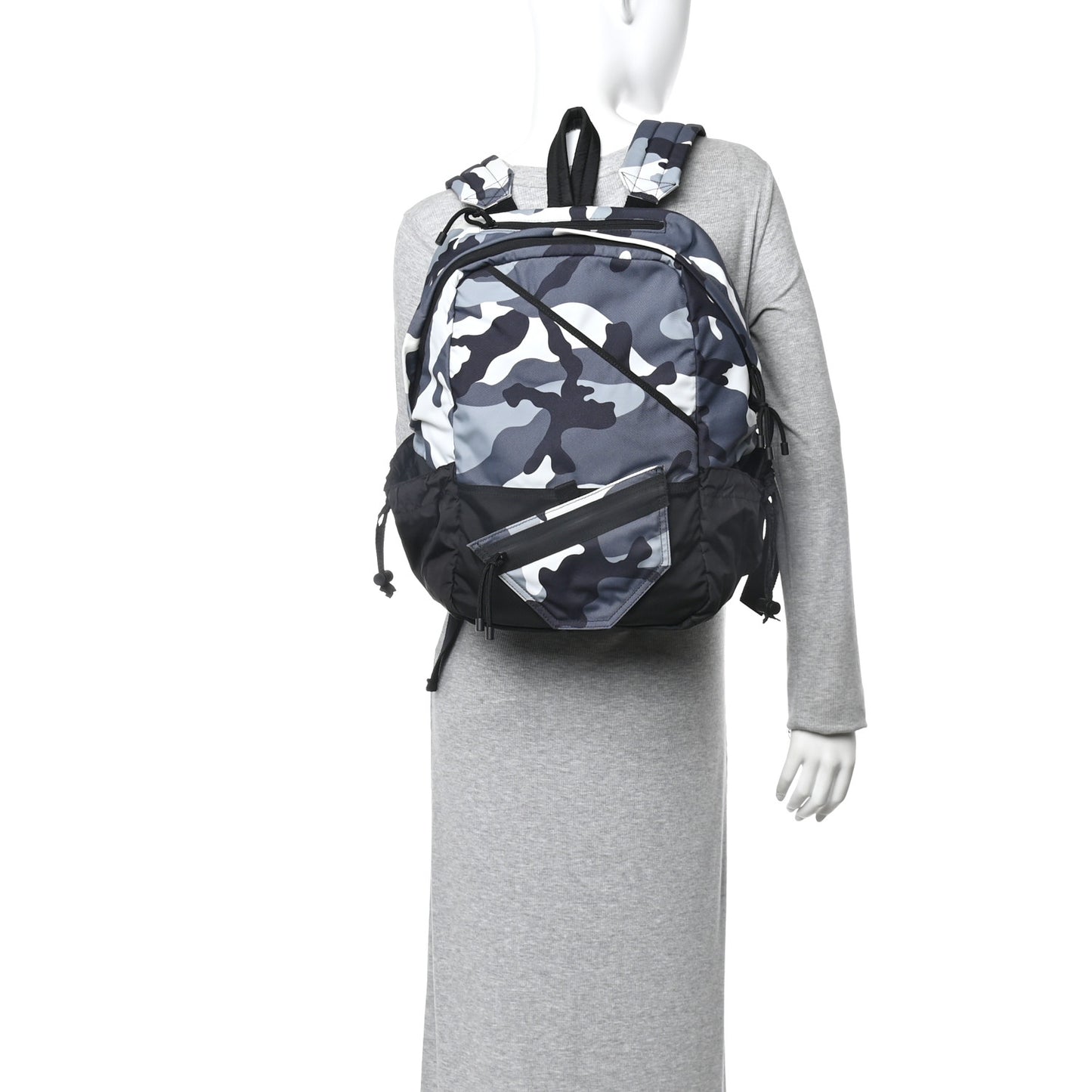 Nylon Camouflage Backpack Blue
