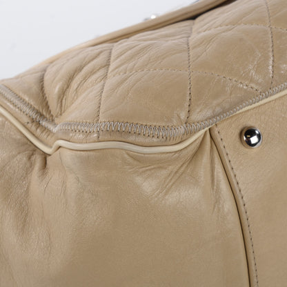 Chanel Lambskin Large East West Accordion Flap Beige 8 of 10