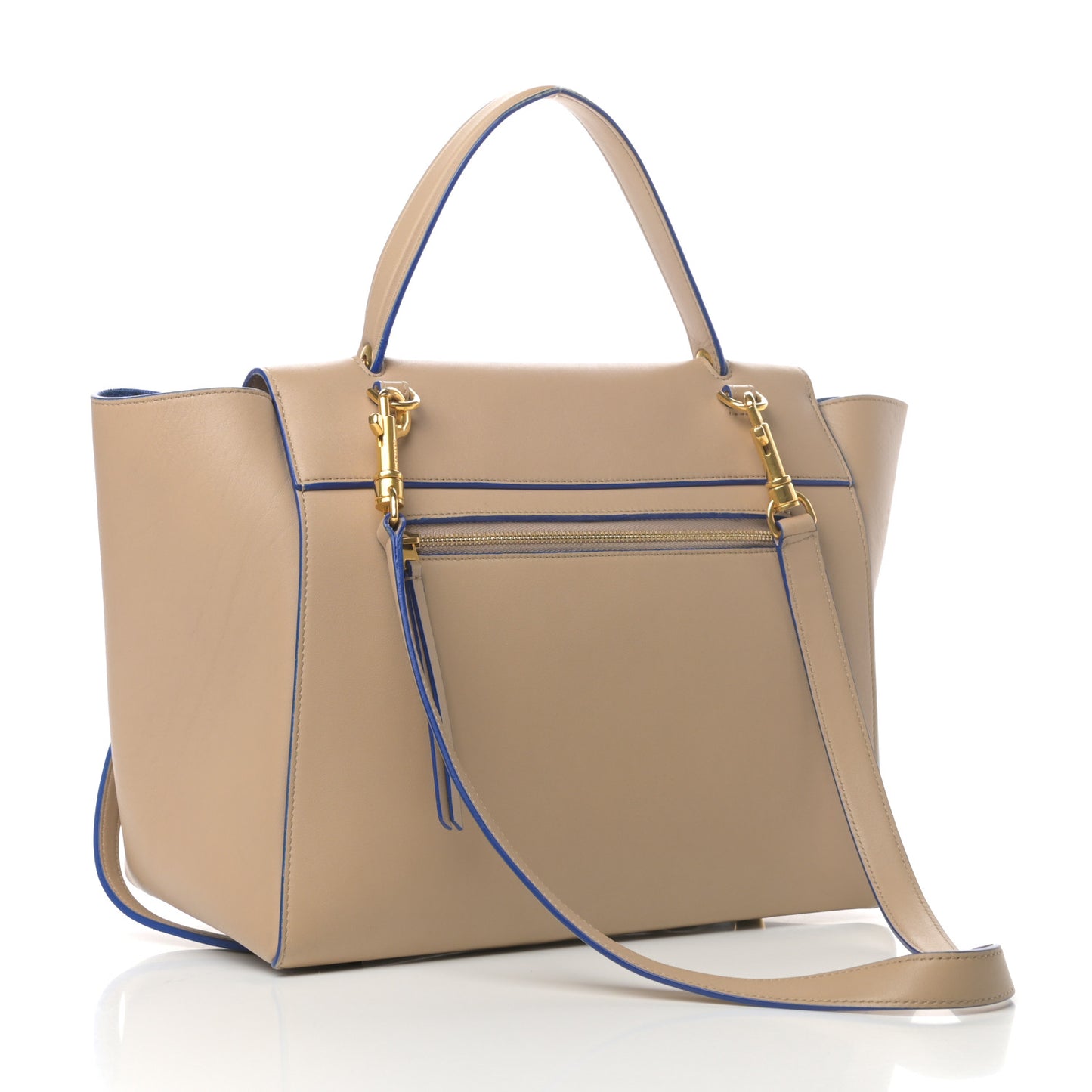 Smooth Calfskin Mini Belt Bag Beige Blue