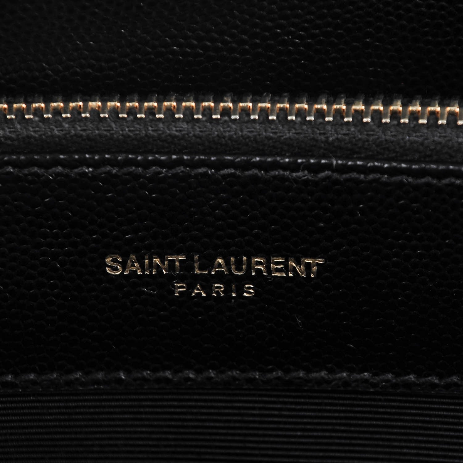 Saint Laurent Grain de Poudre Matelasse Chevron Monogram Shopping Bag Black 7 of 8