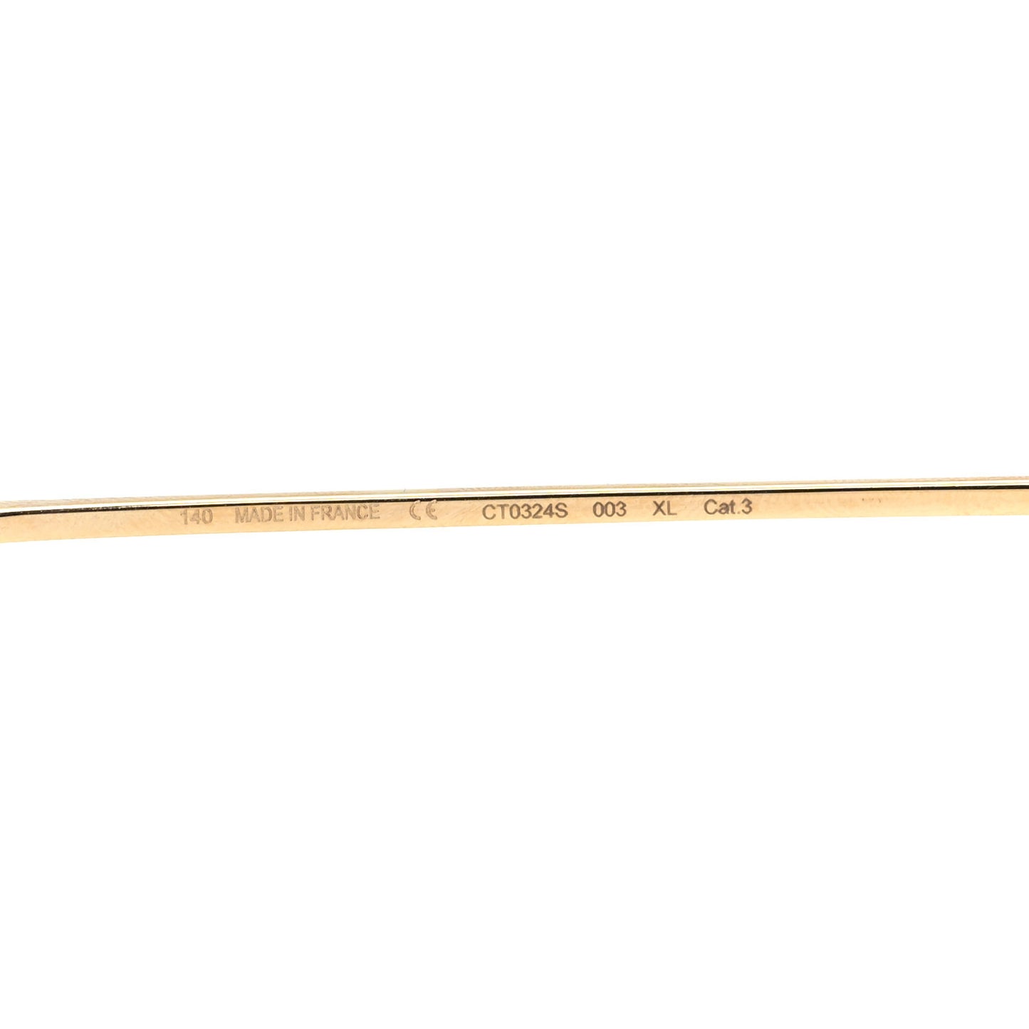 Santos De Cartier Sunglasses Gold Black
