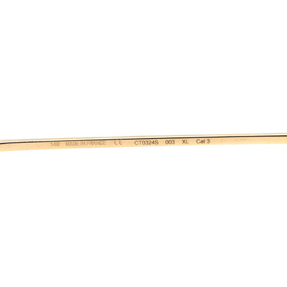 Cartier Santos De Cartier Sunglasses Gold Black 6 of 7