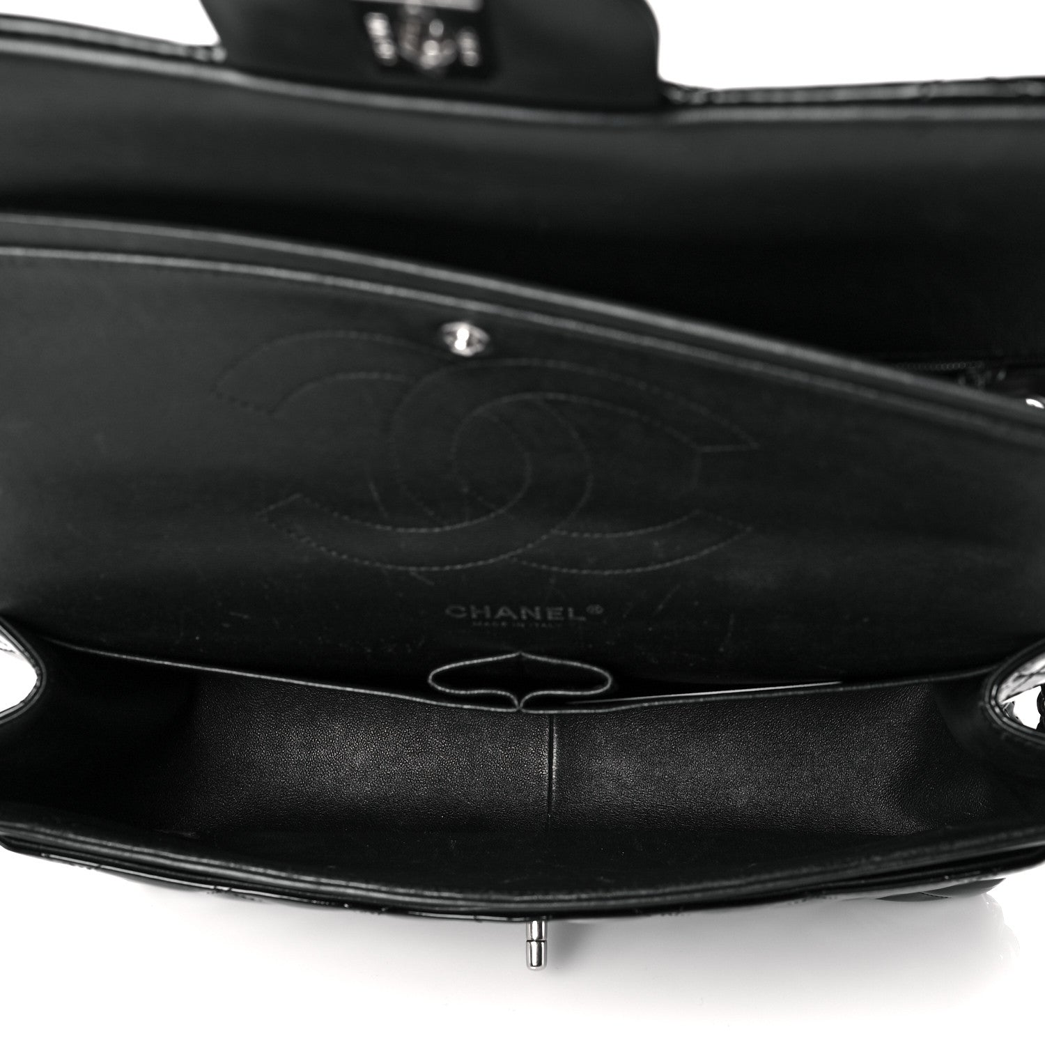 Chanel Patent Quilted Jumbo Double Flap Black 7 of 11
