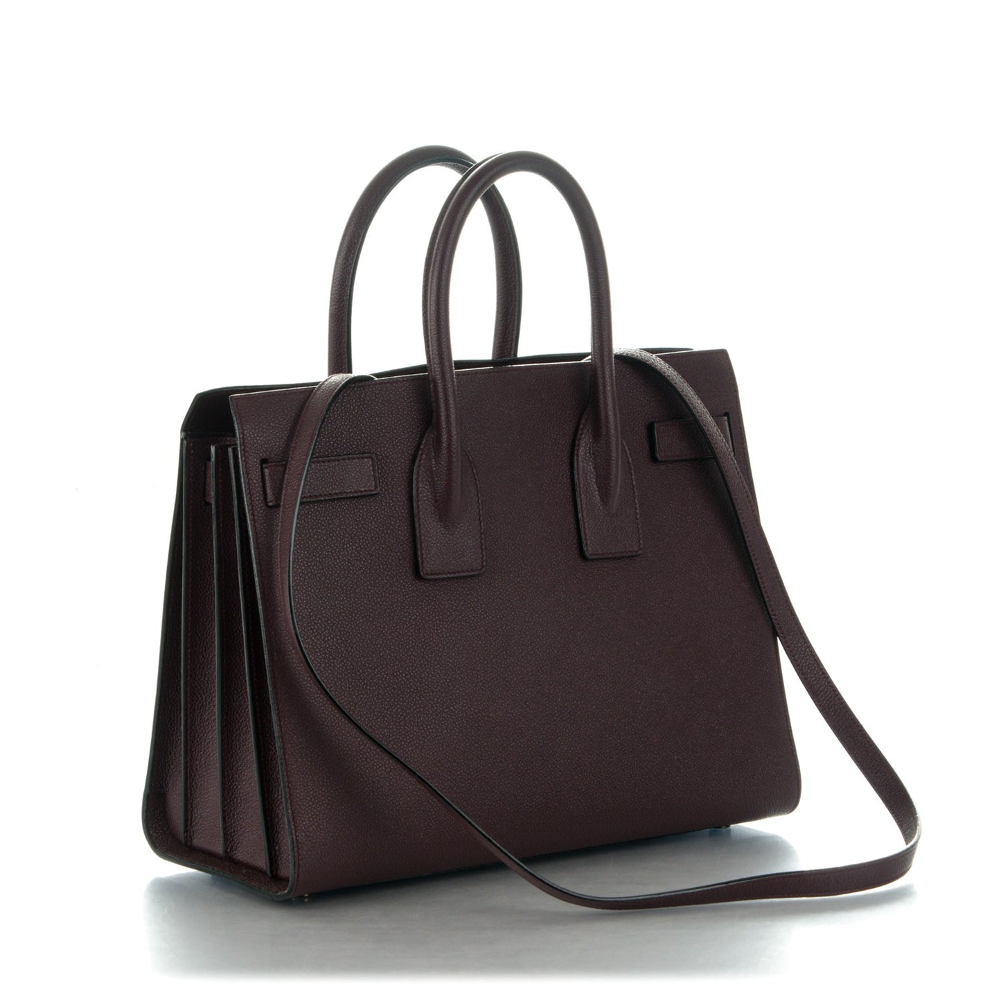 Grained Calfskin Small Classic Sac De Jour Armaranto